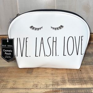 Rae Dunn Cosmetic Bag Live Lash Love